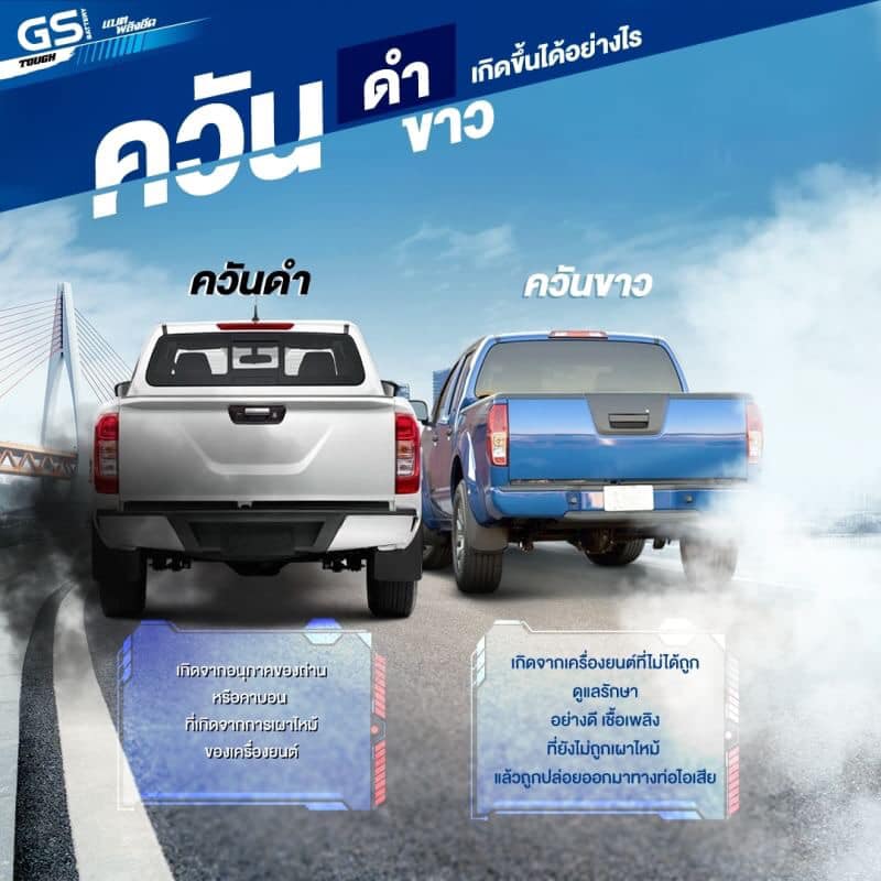 เคยสังเกตกันมั้ยว่ารถของคุณ “ควันสีขาว หรือสีดำ” แล้วมันหมายความว่าอะไร