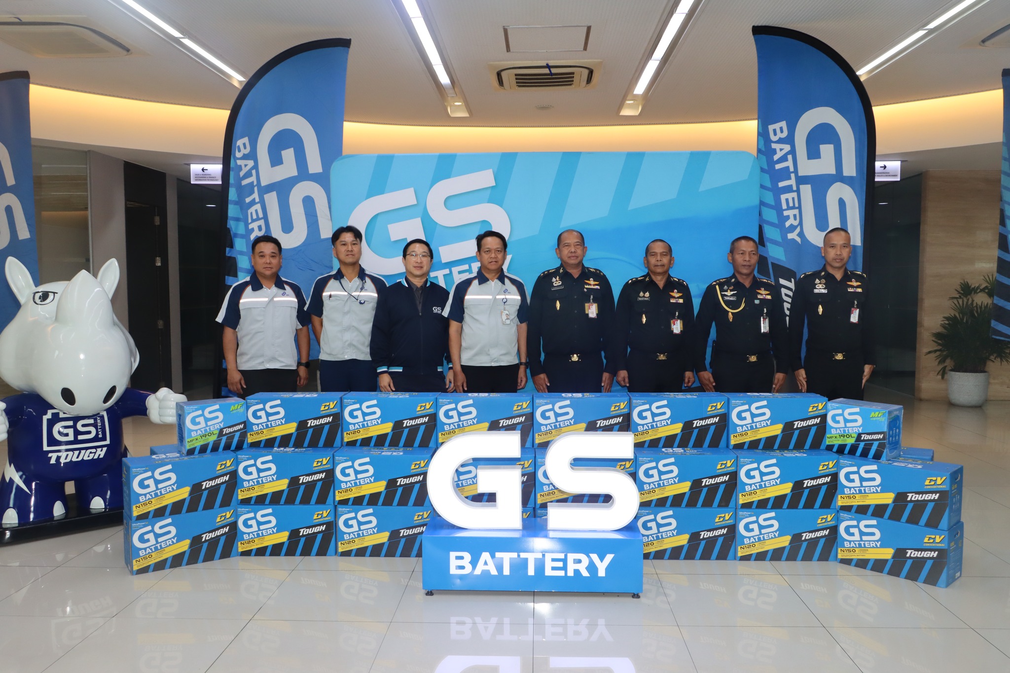 GS BATTERY ส่งมอบแบตเตอรี่แก่กรมการขนส่งทหารบก เพื่อเป็นกำลังเสริมสนับสนุนภารกิจกองทัพบก