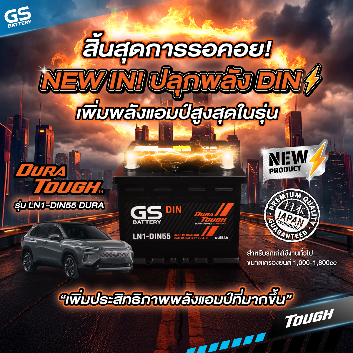 NEW IN! ปลุกพลัง DIN เพิ่มพลังแอมป์สูงสุดในรุ่น DURA TOUGH รุ่น LN1-DIN55 DURA